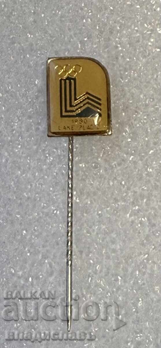 олимпийска значка Лейк Плесид 1980 година САЩ