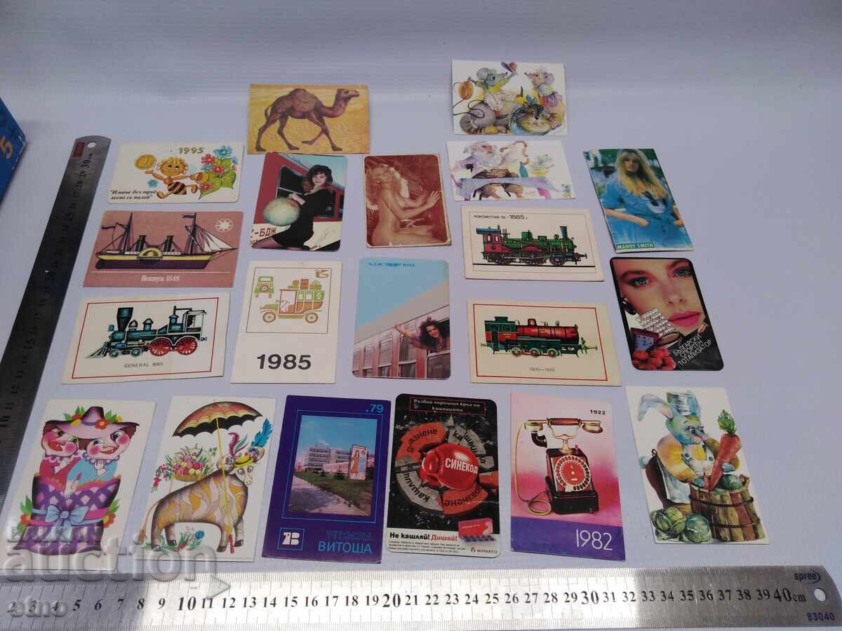 OLD CALENDARS - 20 PIECES, Calendar, calendar