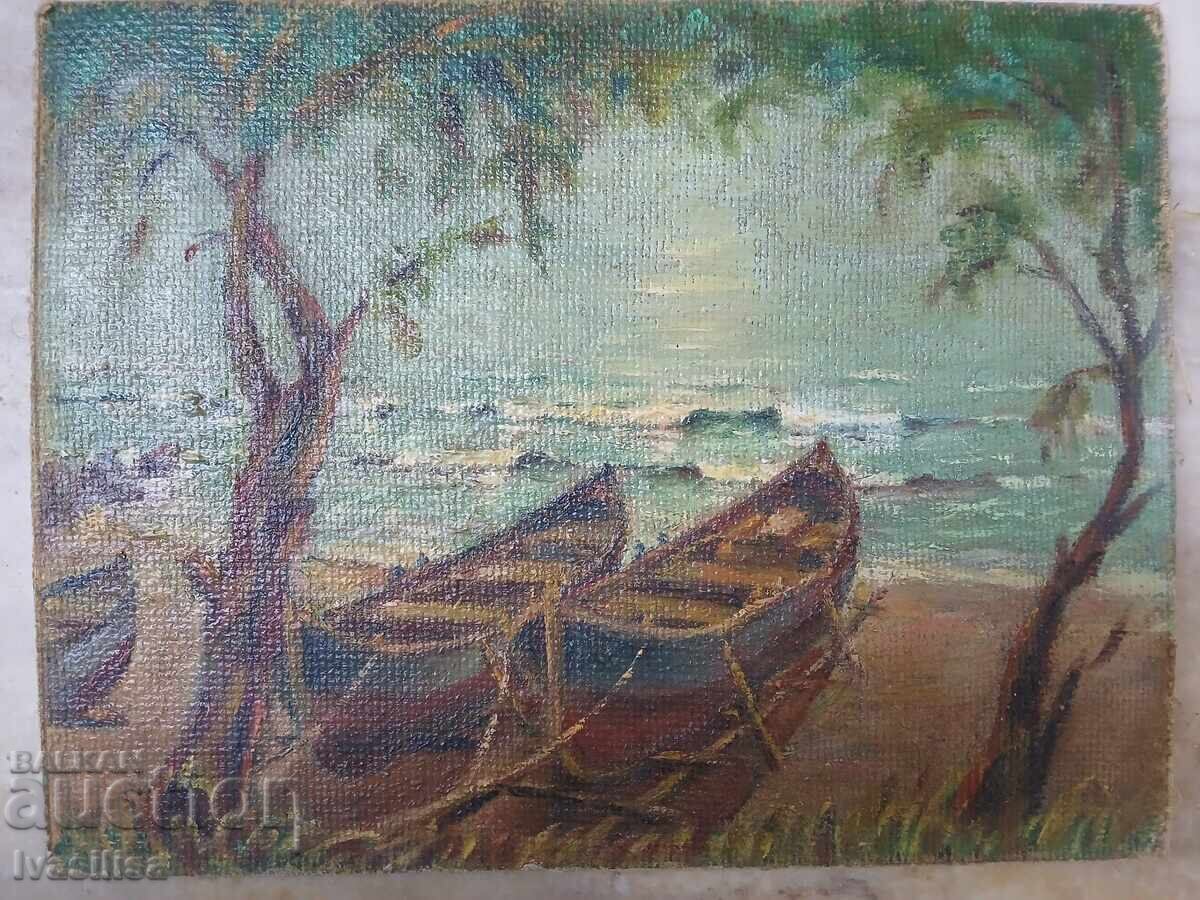 Old painting seascape with price € 100.00 | 195.58 BGN