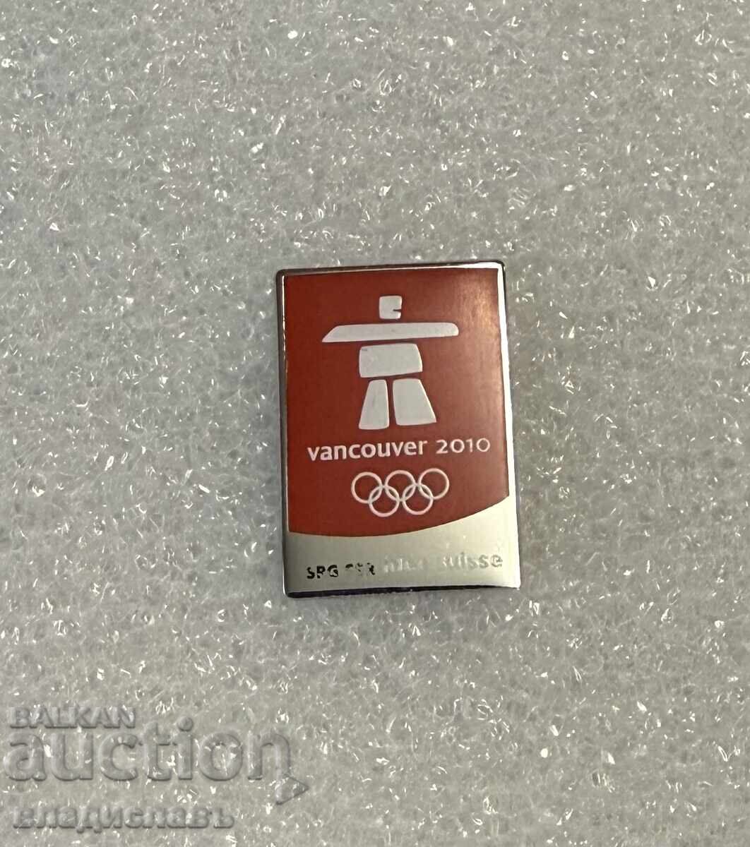 Insignă olimpică Vancouver Canada Insignă olimpică Vancouver Canada