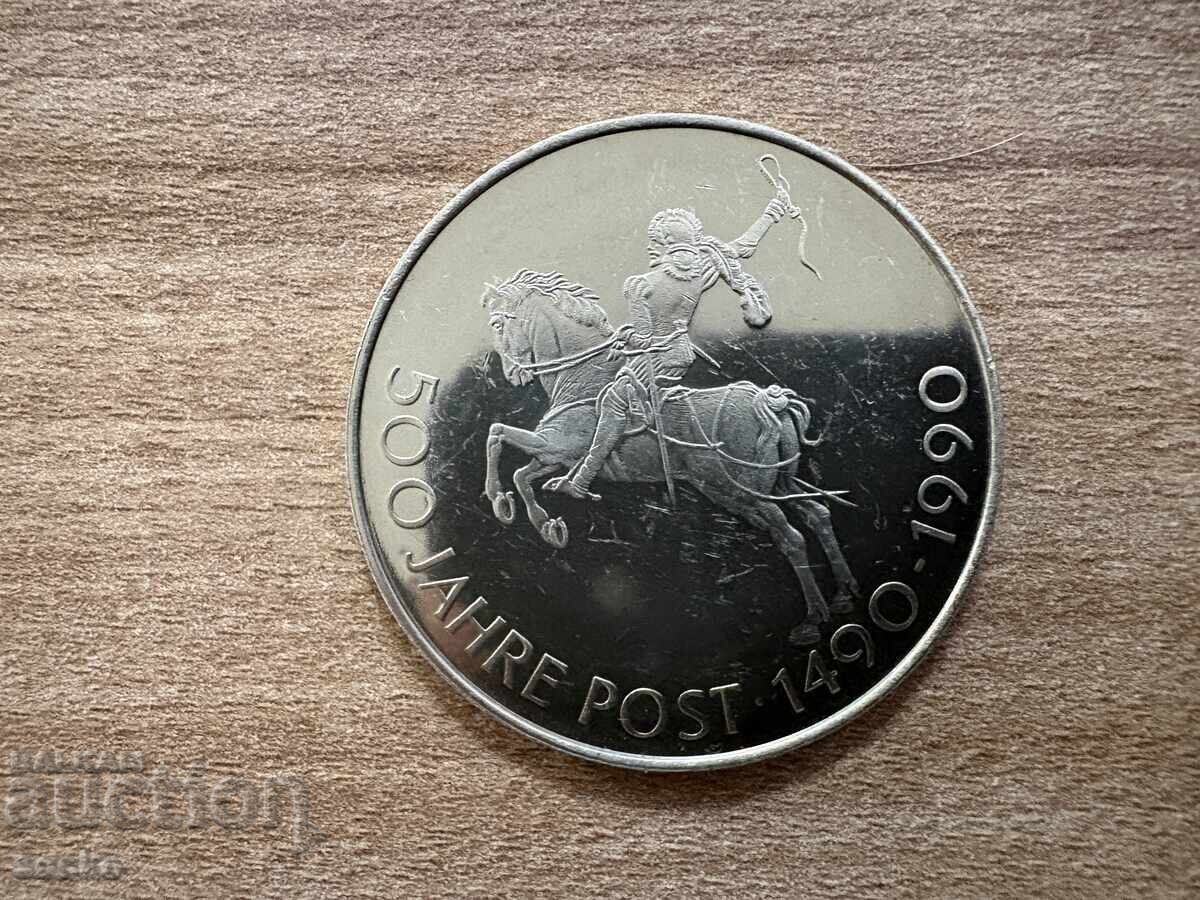 Germania - Plachetă - 500 de ani poștă - 1490-1990 (Thurn und