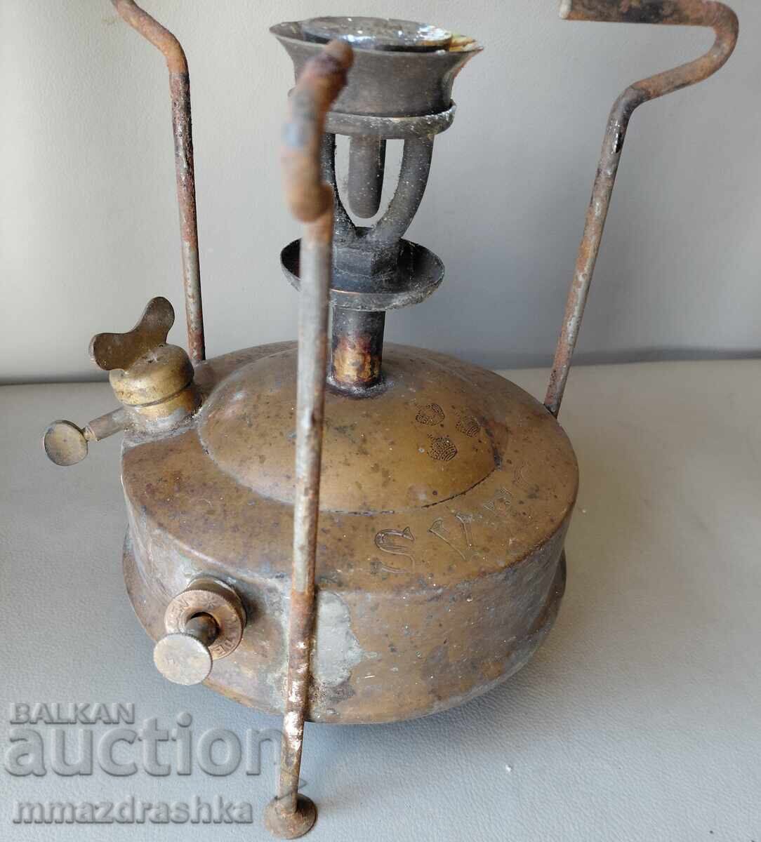 Auction  Old brass primus, markings