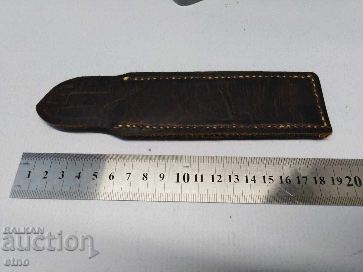 Auction Leather sheath for Bulgarian paratrooper knife - strop cutter Auction Leather sheath for Bulgarian paratrooper knife - strop cutter