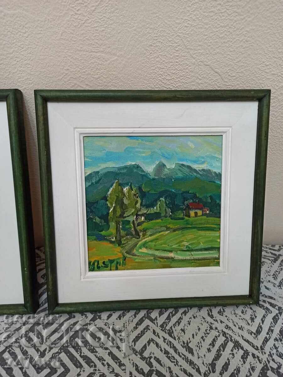 Livrarea 2 Picturi de Chavdar Petrov, ulei-pânză, semnate