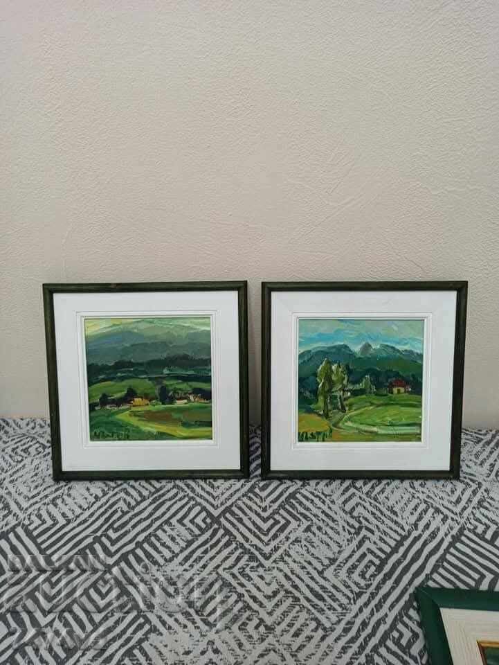 2 Picturi de Chavdar Petrov, ulei-pânză, semnate