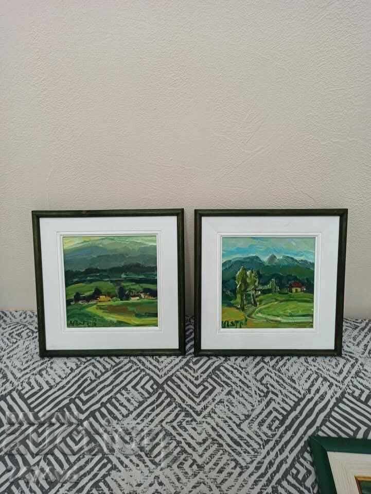 2 Picturi de Chavdar Petrov, ulei-pânză, semnate