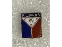 стара емайлирана значка национален флаг на Филипини