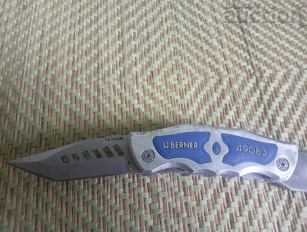 Licitație Cuțit pliabil combinat 2-în-1 Berner Cuțit și Cutter, lamă