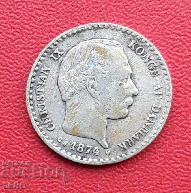 Denmark-10 ore 1874-silver with price € 14.00 | 27.38 BGN