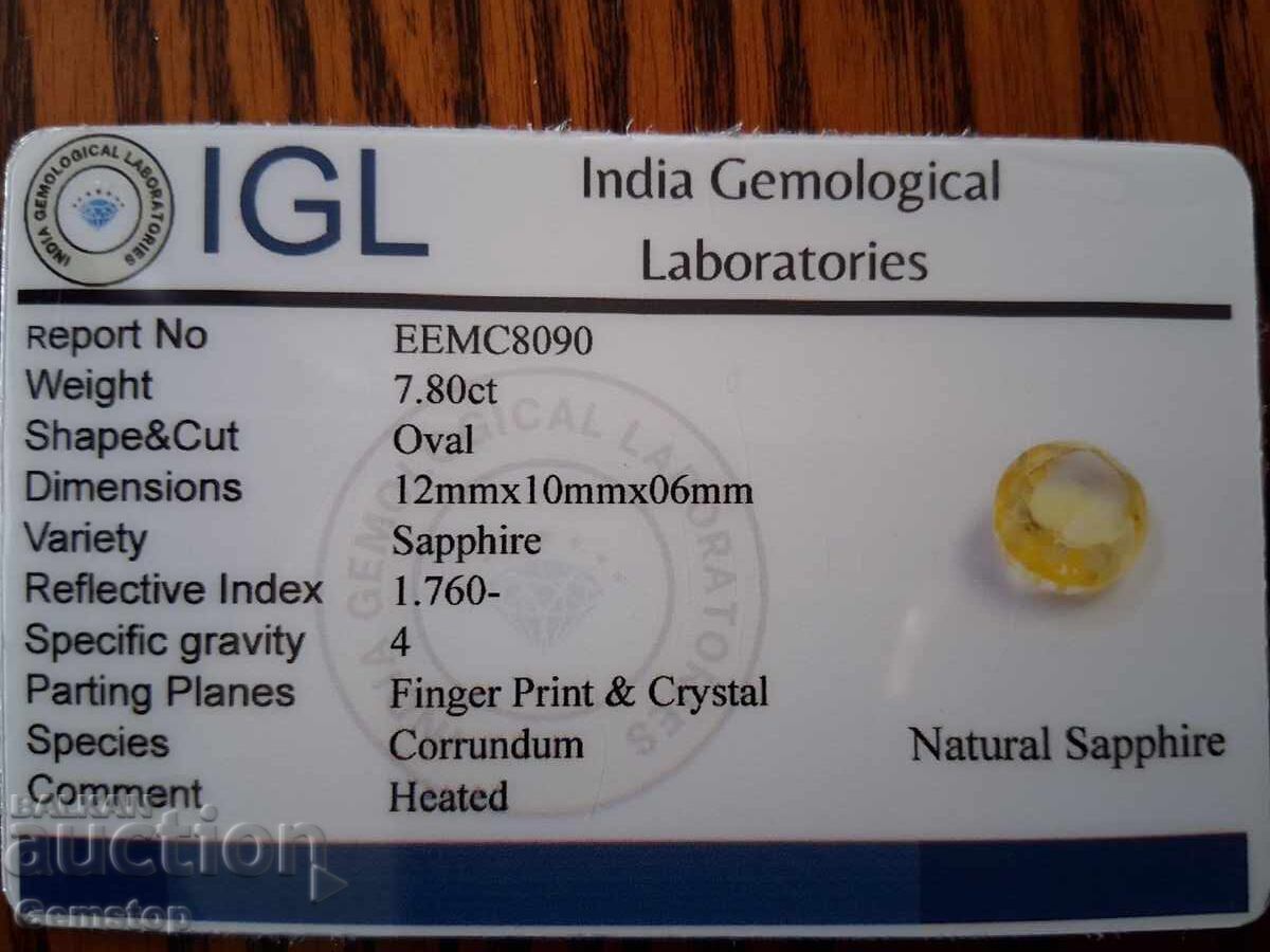 BZTS! 7.80 κ-τα φυσικό σάπφειρος οβάλ πιστοποιημένο IGL από 1στ! - 7 BZTS! 7.80 κ-τα φυσικό σάπφειρος οβάλ πιστοποιημένο IGL από 1στ! - 7