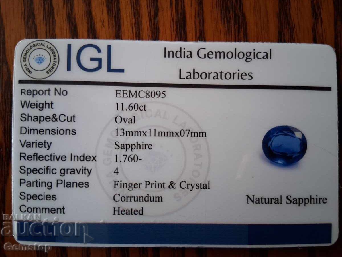 BZTS! 11.60 κ-τα φυσικό ζαφείρι οβάλ πιστοποιημένο IGL από 1στ! - 5 BZTS! 11.60 κ-τα φυσικό ζαφείρι οβάλ πιστοποιημένο IGL από 1στ! - 5