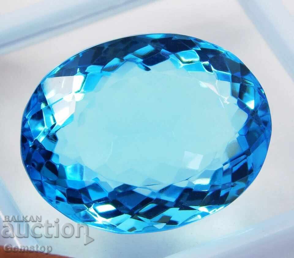 Δημοπρασία BZTS! 77.50 κ-τα φυσικό ακουαμαρίν οβάλ πιστ.OMGTL από 1στ!