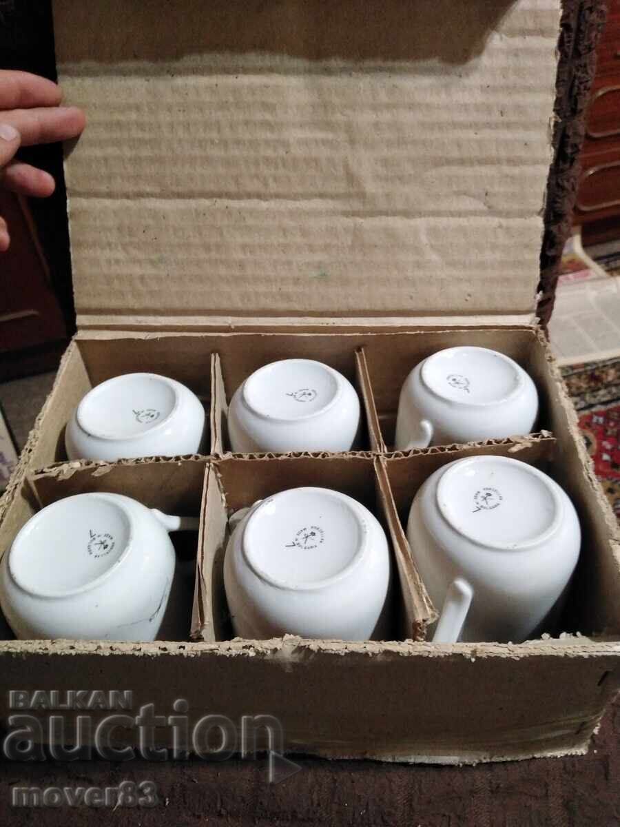 Чаши порцеланови. Комплект 6 броя Чаши порцеланови. Комплект 6 броя