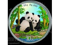 ARGINT 30 G 2026 CHINA - PANDA COLORATĂ