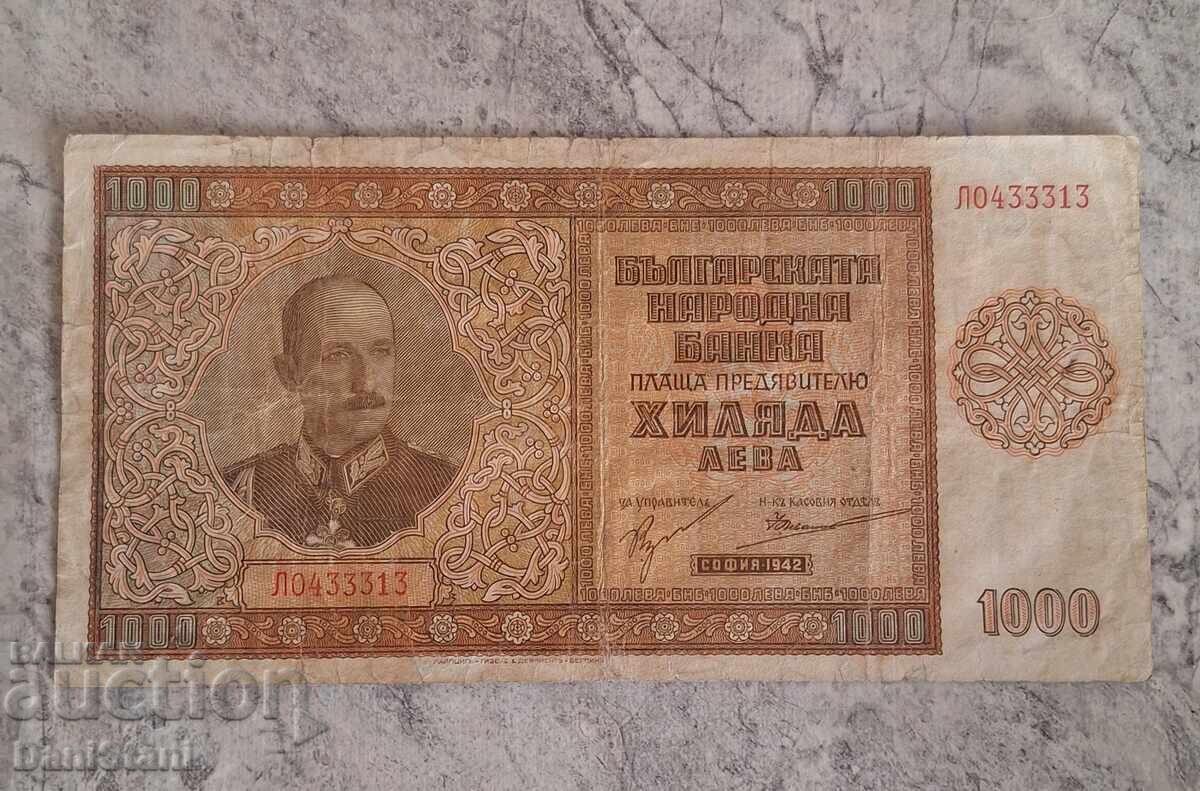 1000 BGN 1942 / II