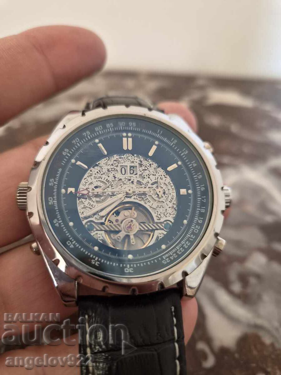 Δημοπρασία Ανδρικό αυτόματο μηχανικό ρολόι JARAGAR Δημοπρασία Ανδρικό αυτόματο μηχανικό ρολόι JARAGAR