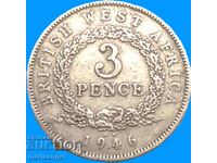 3 Pence 1946 West Africa George VI