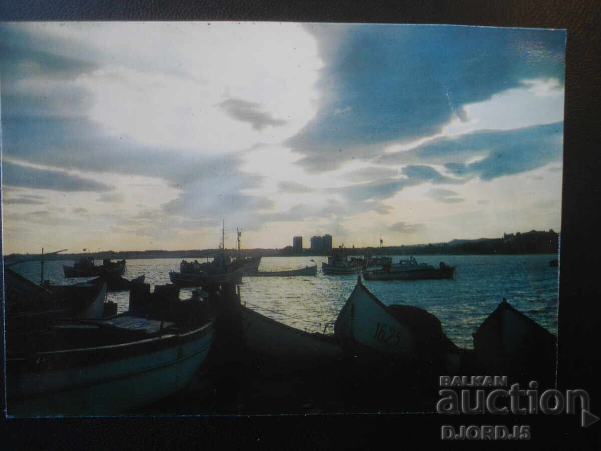 NESSEBAR. The port, Old postcard