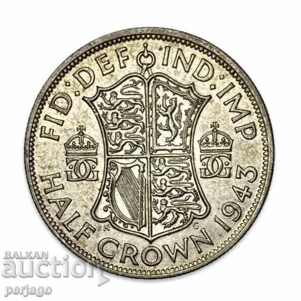 Silver UK Half Crown 1943 S51