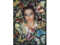 Portret cu fluturi