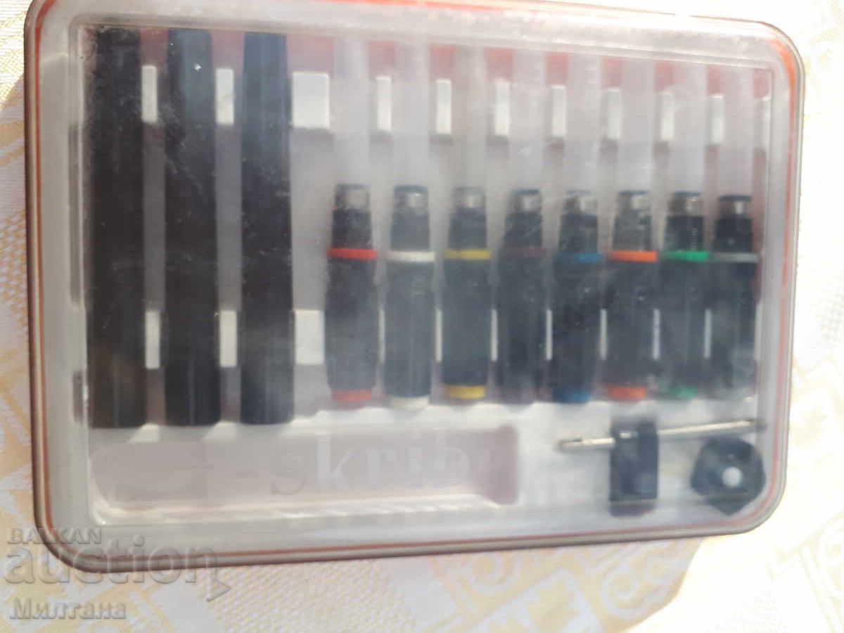 Нови рапидографи Skribent комплект от 8 бр. с цена € 45.00 | 88.01 лв. Нови рапидографи Skribent комплект от 8 бр. с цена € 45.00 | 88.01 лв.