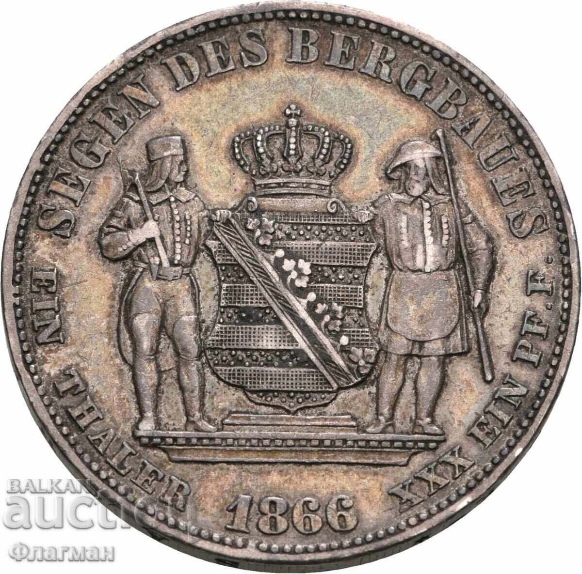 Саксония 1 Талер 1866 г. Йохан aUNC с цена € 320.00 | 625.87 лв.