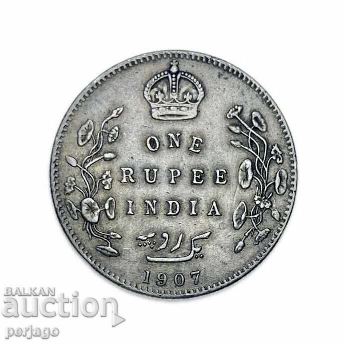 Argint India Britanică 1 Rupie 1907 S33 cu preț € 50.00 | 97.79 BGN
