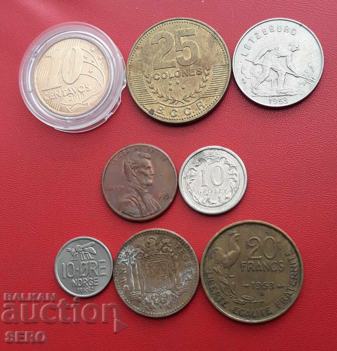 Lot mixt de 8 monede Lot mixt de 8 monede