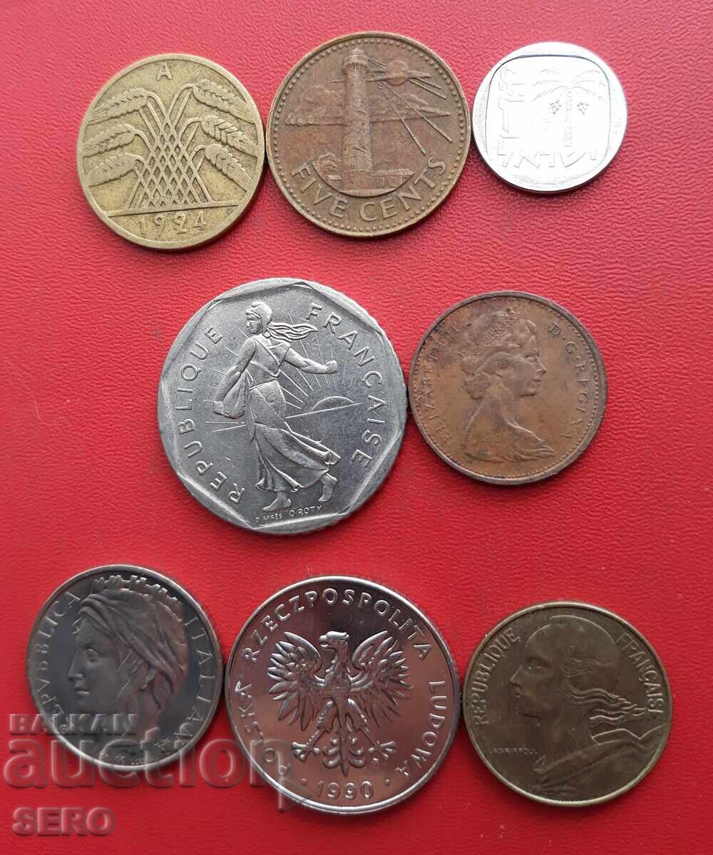 Lot mixt de 8 monede cu preț € 0.50 | 0.98 BGN Lot mixt de 8 monede cu preț € 0.50 | 0.98 BGN