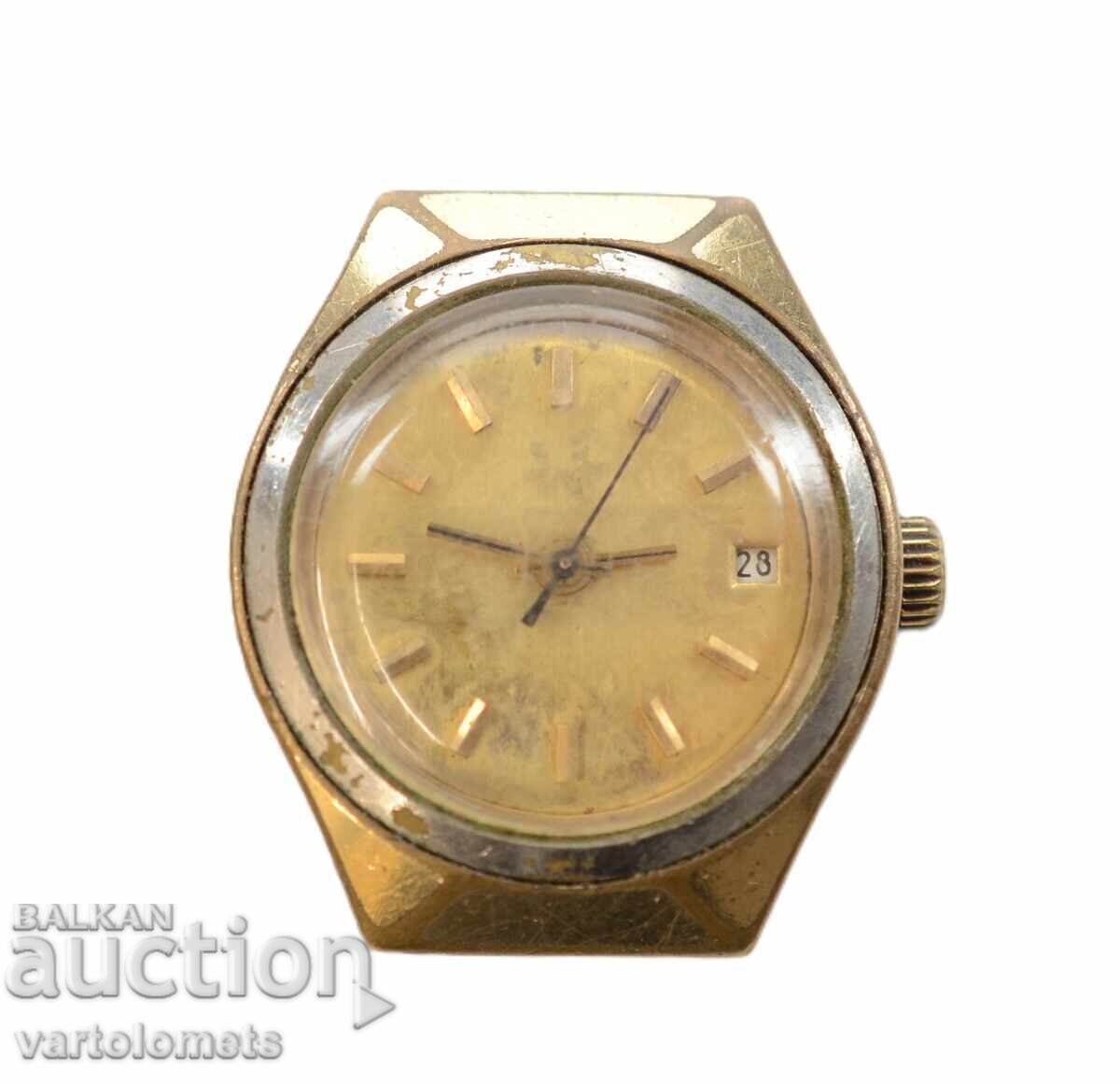 Ceas de damă POLJOT URSS placat cu aur AU 5 - nu funcționează