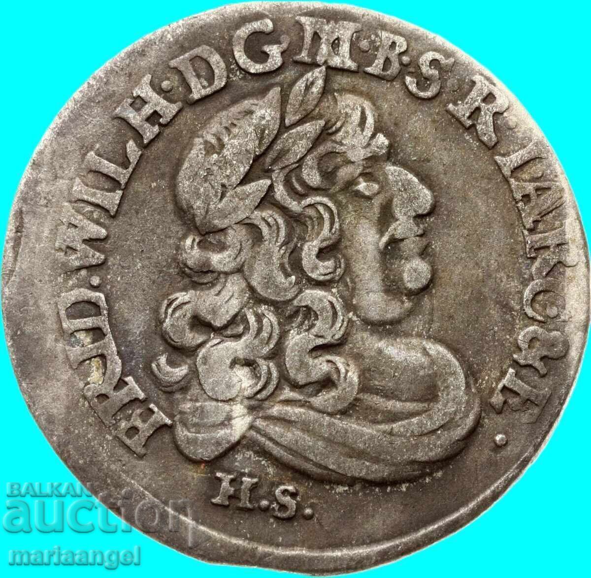 6 groși 1682 Germania Prusia Königsberg argint - 7