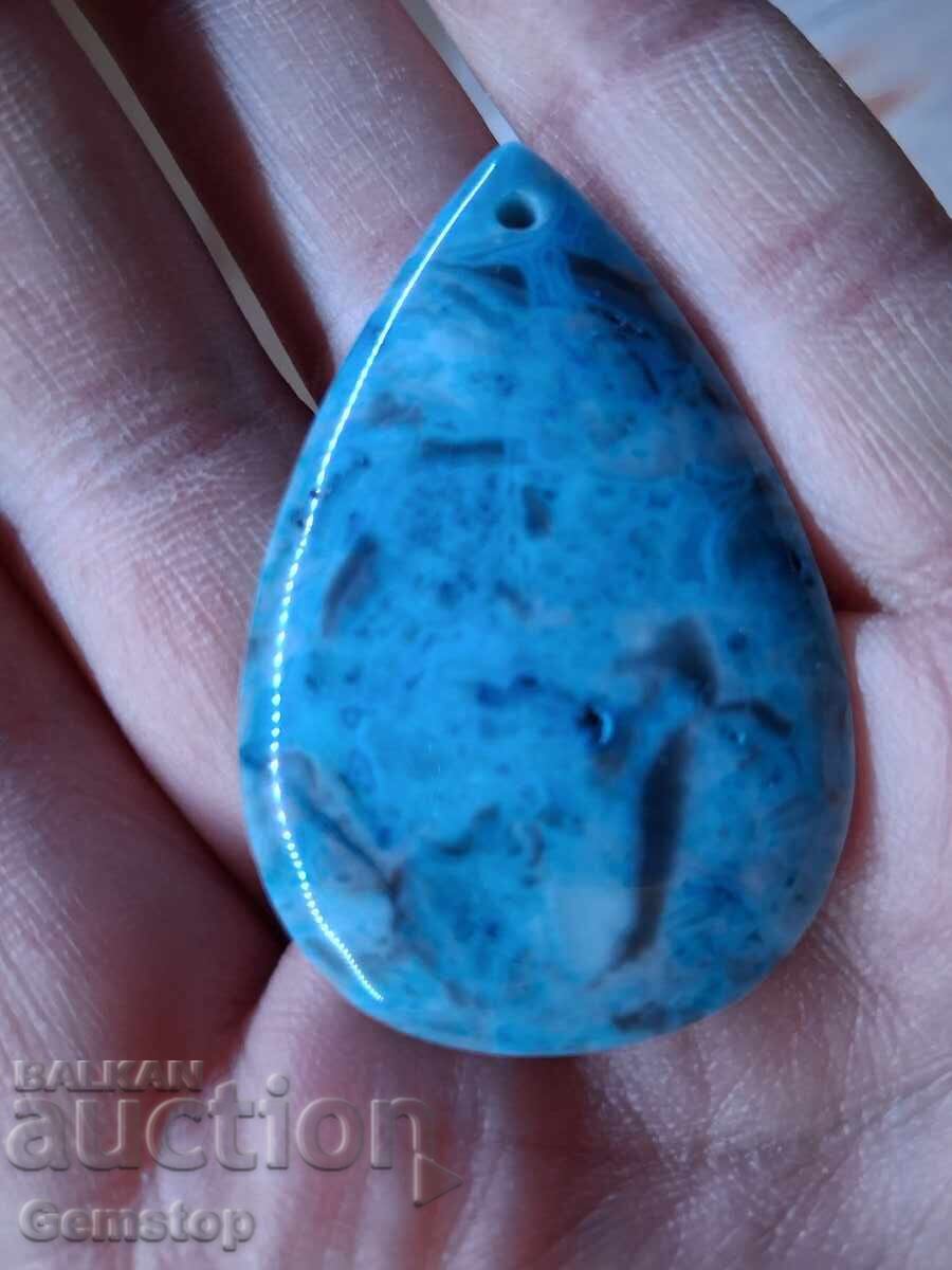 Παράδοση BZC! 67.00 κ-τα φυσικό λάπις λάζουλι αχλάδι καμπουσόν 1στ!