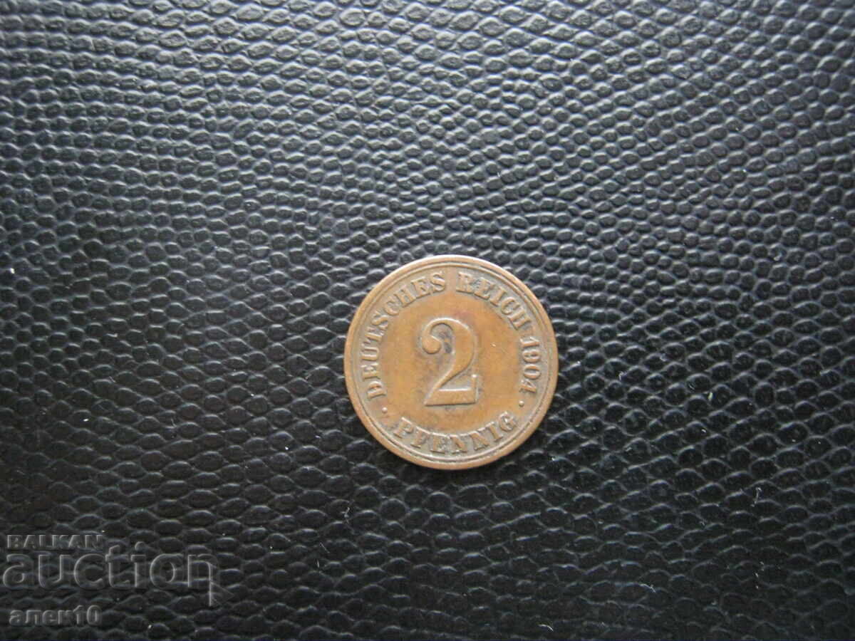 Германия 2 пфенинг 1904 н Германия 2 пфенинг 1904 н
