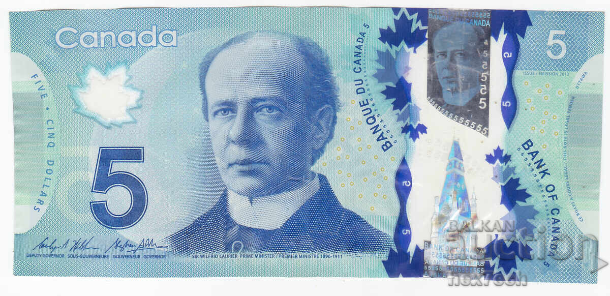 ❤️ ⭐ Canada 2013 5 dolari polimer ⭐ ❤️ cu preț € 6.99 | 13.67 BGN
