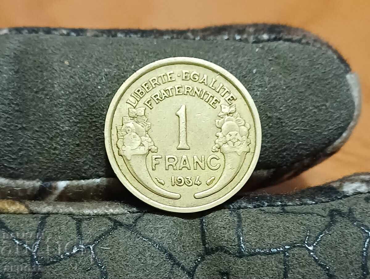 1 franc Franța 1934 1 franc Franța 1934