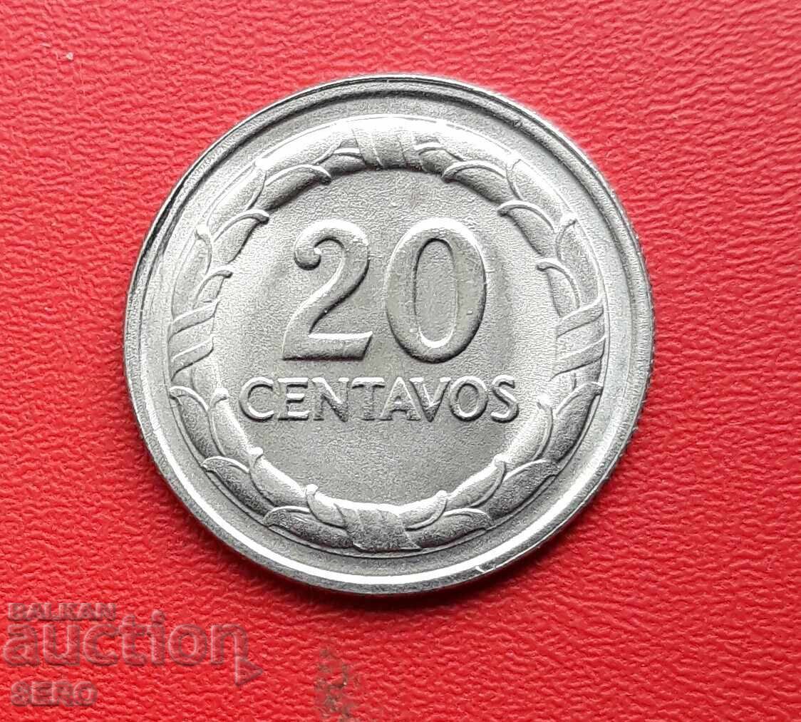 Colombia-20 centavos 1969-ext. preserved Colombia-20 centavos 1969-ext. preserved