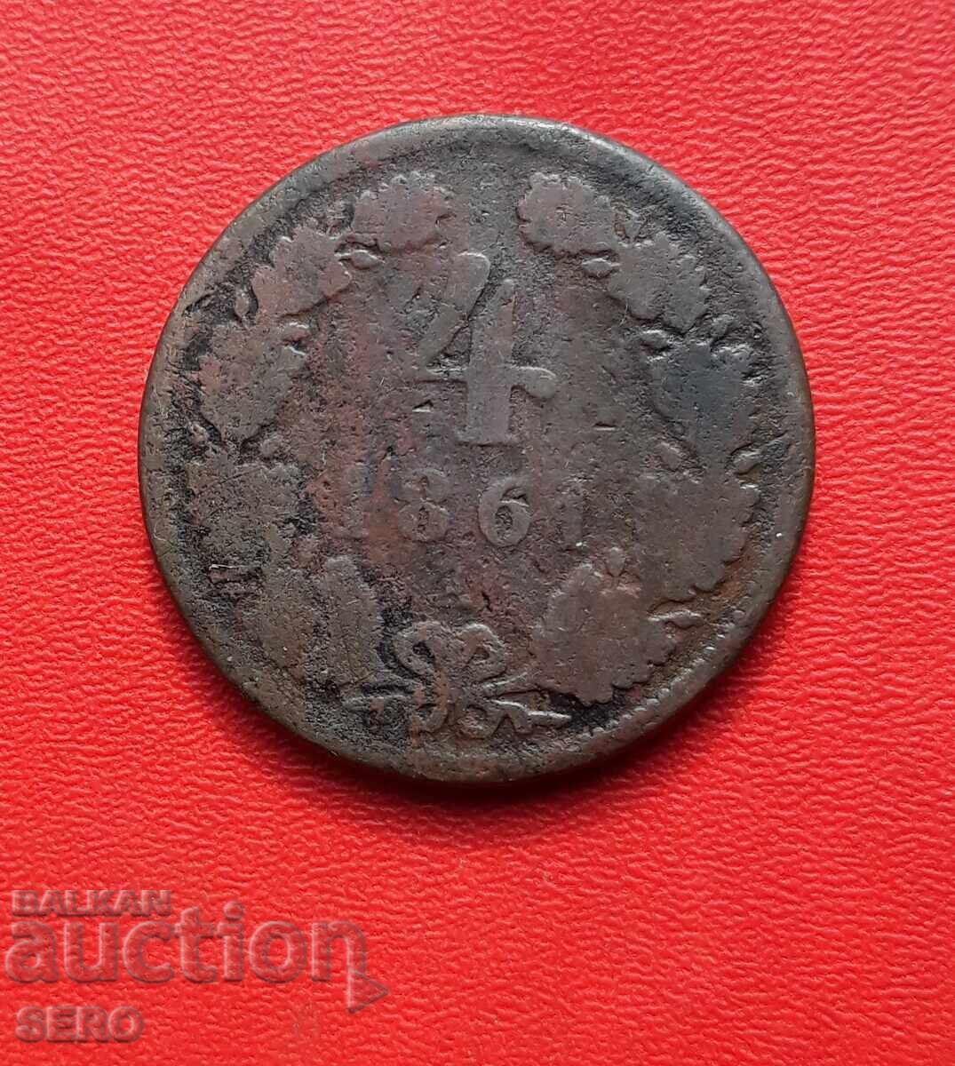 Австро-Унгария-4 кройцера 1861 А
