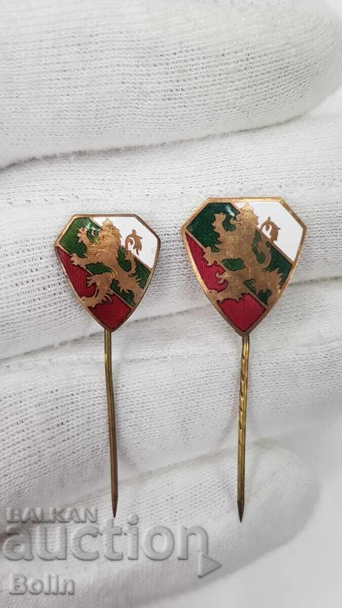 2 bucăți Embleme Regale, Patriotice, insigne - Boris III