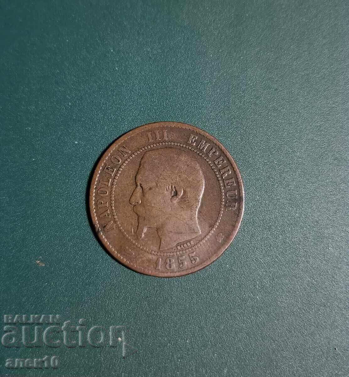 France 10 centimes 1855 A France 10 centimes 1855 A