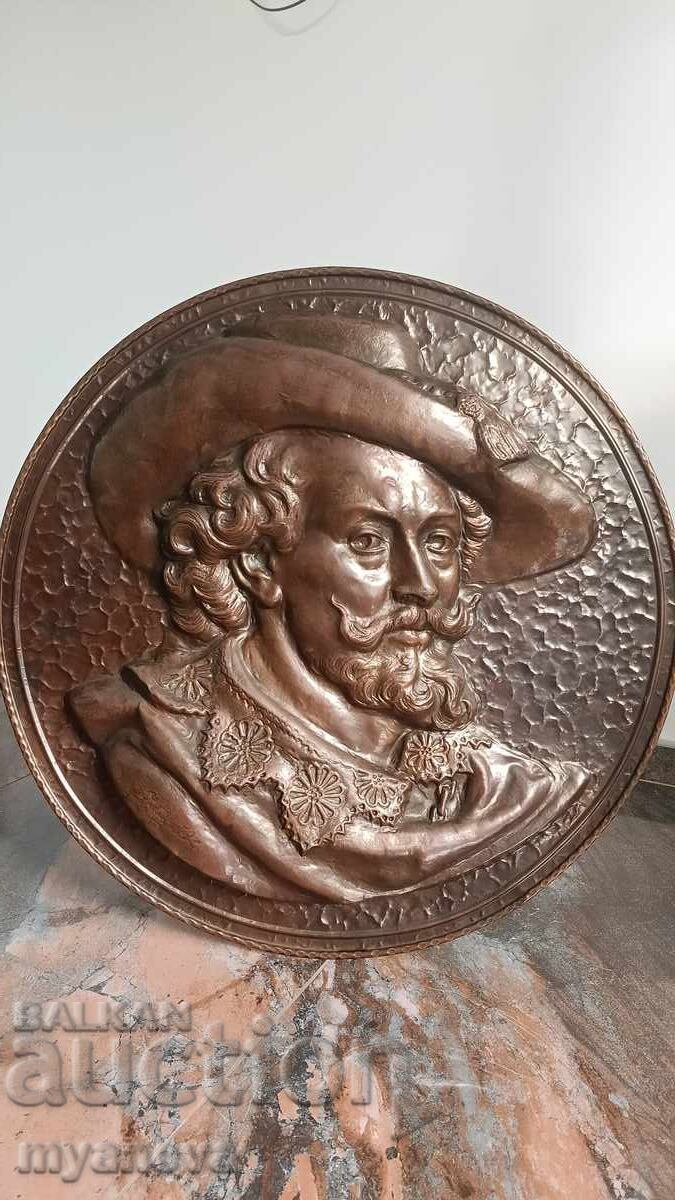 Rubens, Flemish Baroque painter, copper panel, bas-relief - 5 Rubens, Flemish Baroque painter, copper panel, bas-relief - 5