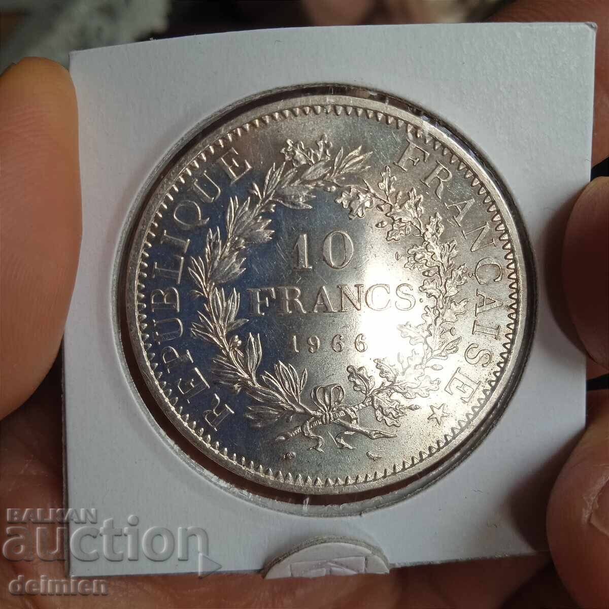 Аукцион 10 Франка Сребро 1966 , 25 грама 0,900 проба Сребро,Колекция