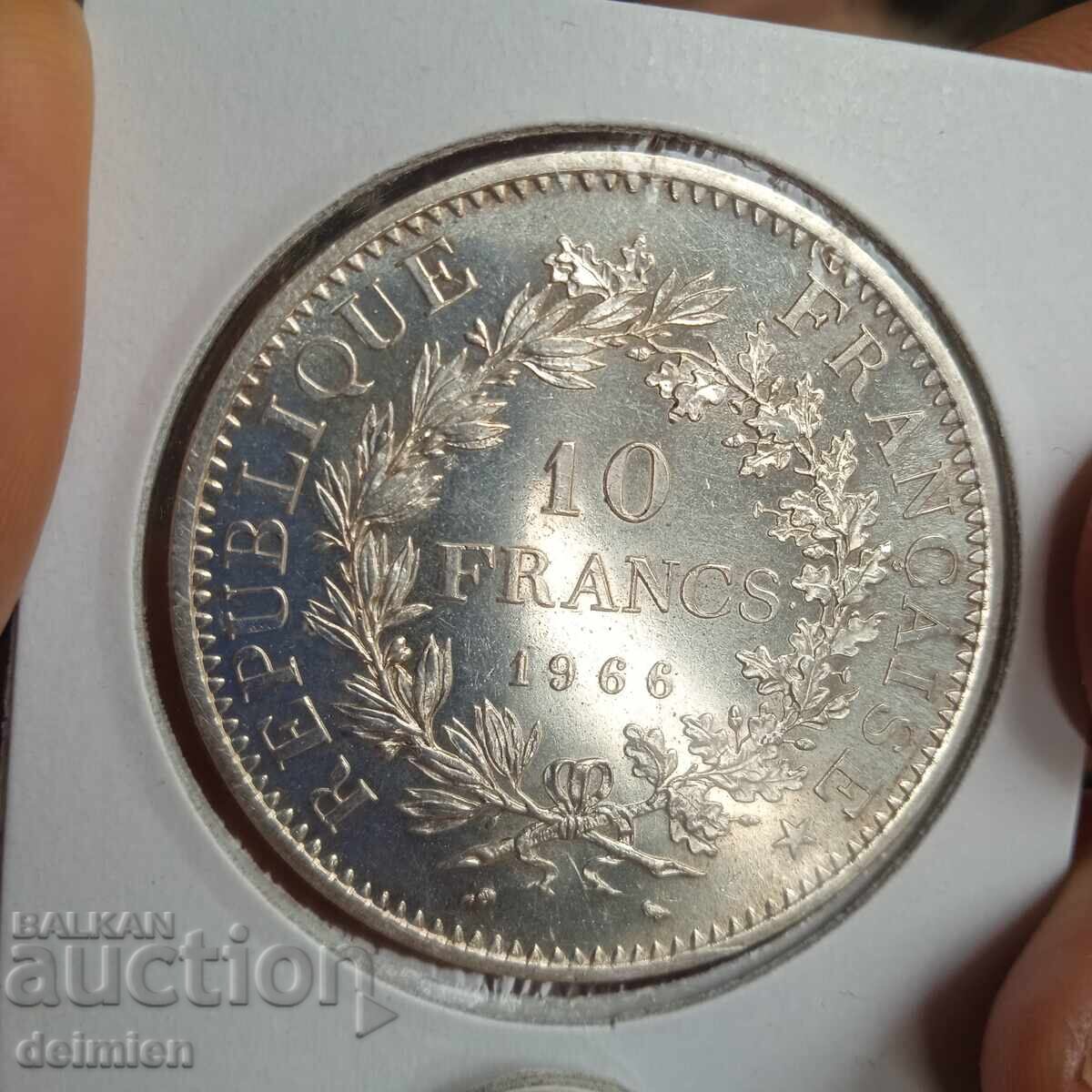 Доставка на 10 Франка Сребро 1966 , 25 грама 0,900 проба Сребро,Колекция