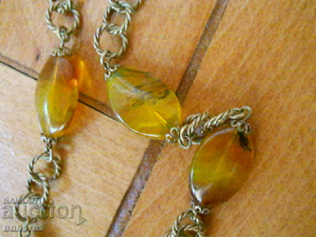 Κολιέ από κεχριμπάρι της Βαλτικής αντίκα - 6