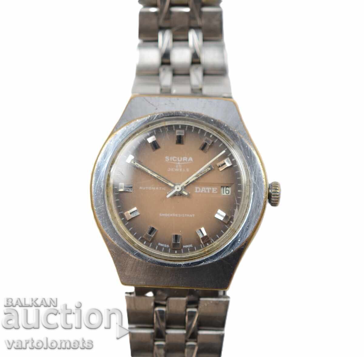 Ceas bărbătesc SICURA AUTOMATIC Swiss made - nu funcționează cu preț € 25.00 | 48.90 BGN