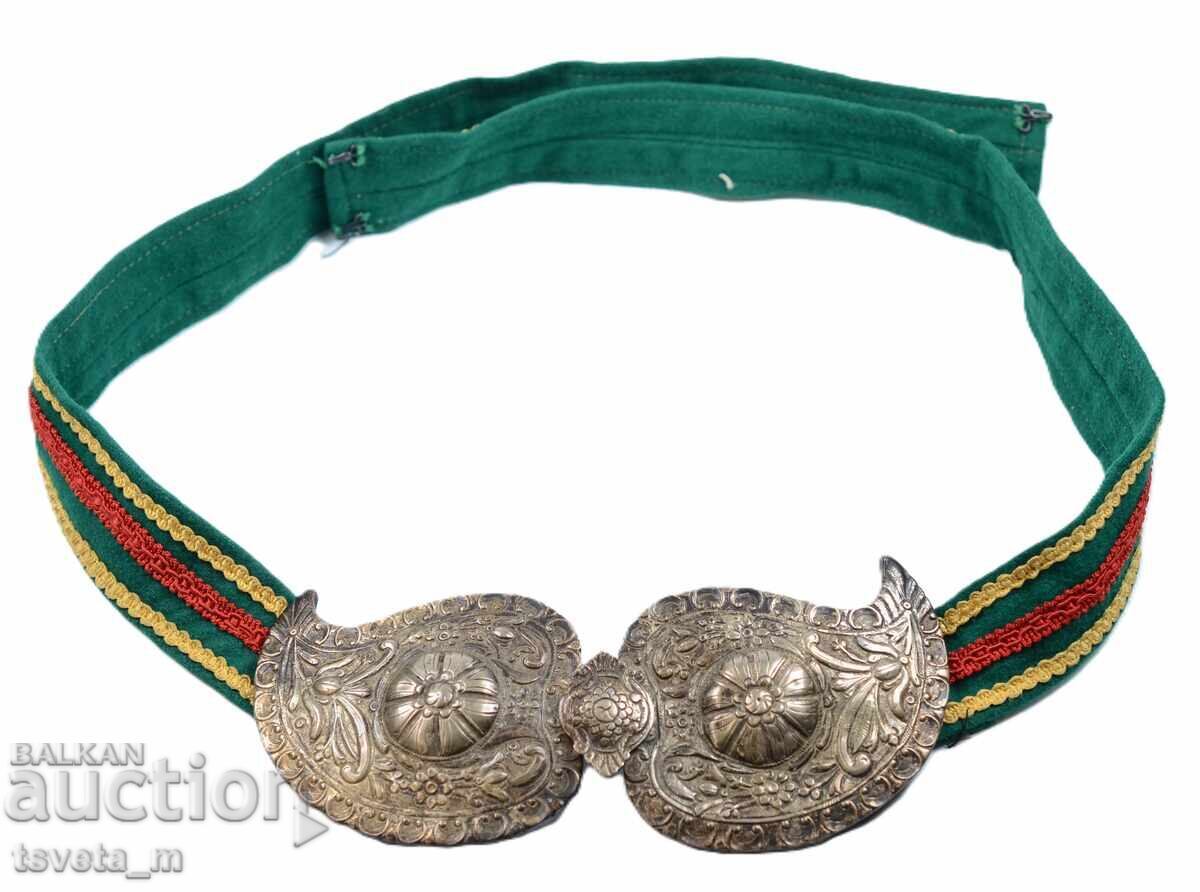 Large silver buckles with belt FOLK COSTUME