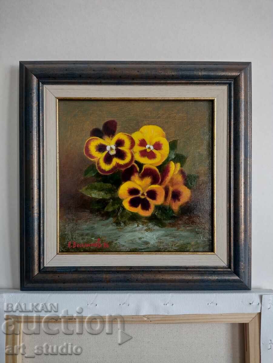 Yellow Pansies - Oil Paints with price € 84.95 | 166.15 BGN Yellow Pansies - Oil Paints with price € 84.95 | 166.15 BGN