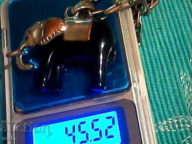 Colier elefant din piatră 45g - 6