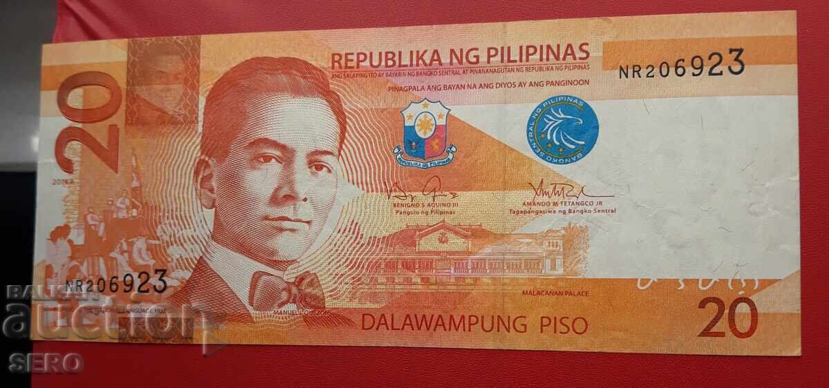 Банкнота-Филипини-20 писо 2014