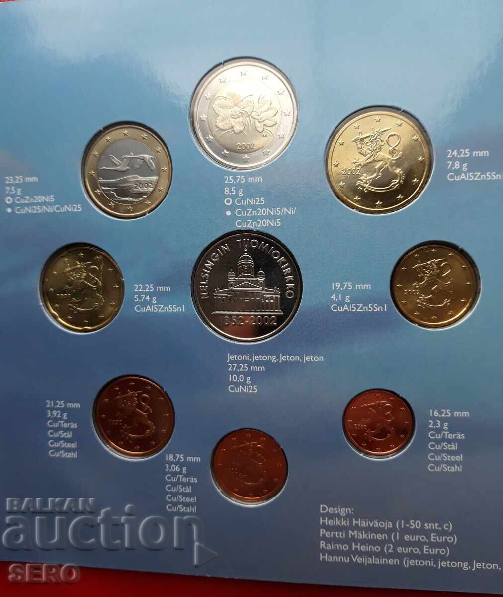 Livrarea Finlanda - SET 2002 de la 8 euro-monede Livrarea Finlanda - SET 2002 de la 8 euro-monede