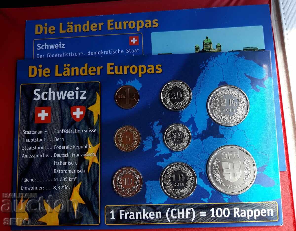 Ελβετία-ΣΕΤ 1976-2016 από 8 νομίσματα Ελβετία-ΣΕΤ 1976-2016 από 8 νομίσματα